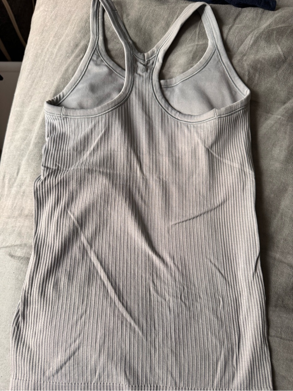 lululemon athletica Ribbed Racerback Tank - Light Gray - Picture 2 of 3